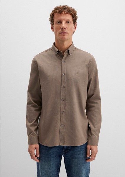 M Logo Nakışlı Kahverengi Gömlek 0211192-83866 fırsatları