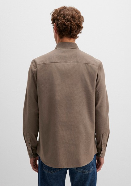 M Logo Nakışlı Kahverengi Gömlek 0211192-83866 indirimleri