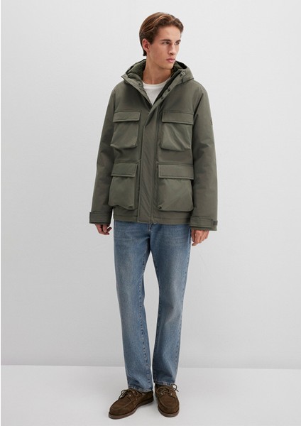 Kapüşonlu Yeşil Ceket 0110468-85485 fiyatları