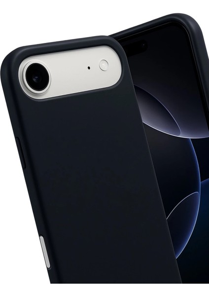 Apple Iphone 17 Air Nano Içi Kadife Silikon - Siyah modelleri