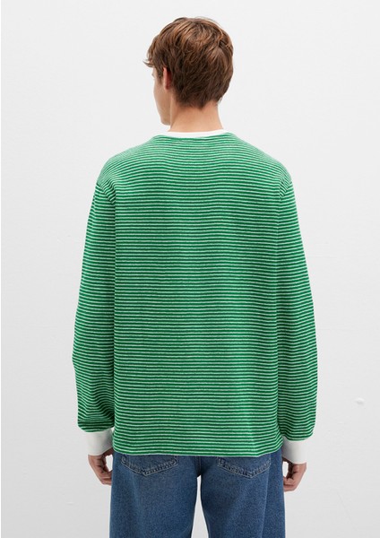 Çizgili Yeşil Tişört 0613038-85916 fırsatları
