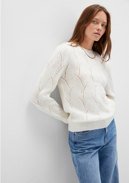 Bisiklet Yaka Ekru Kazak 1710799-70057