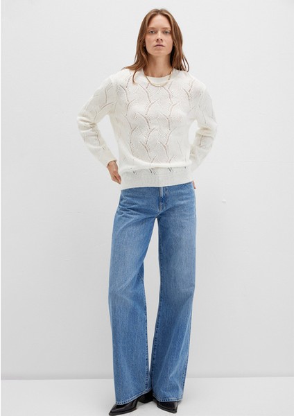 Bisiklet Yaka Ekru Kazak 1710799-70057 fiyatları