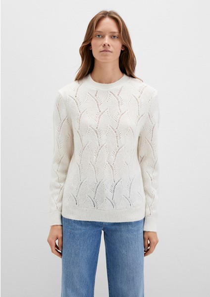 Bisiklet Yaka Ekru Kazak 1710799-70057 modelleri