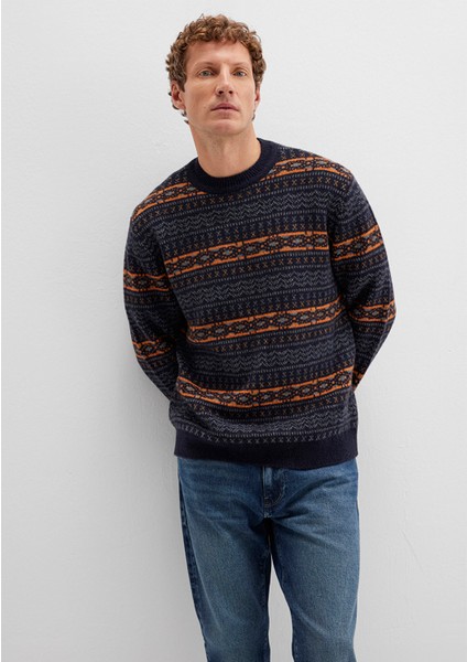 Yün Karışımlı Lacivert Kazak 0710331-70497 fiyatları