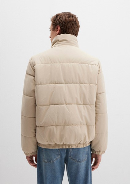 Dik Yaka Bej Şişme Mont 0110470-86559 indirimleri