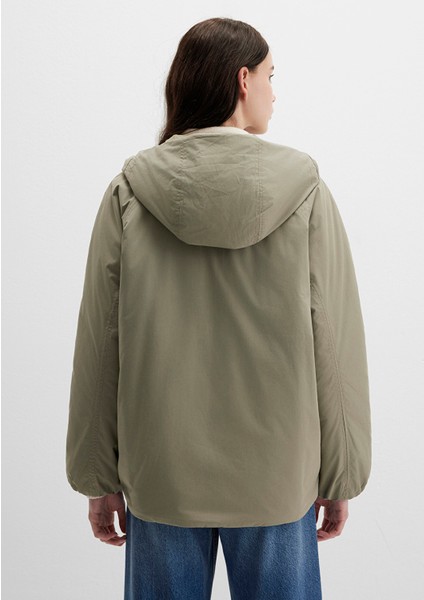 Kapüşonlu Haki Ceket 1110762-71818 fırsatları