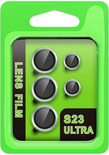 Samsung Galaxy S23 Ultra Raze Metal Kamera Lens - Yeşil