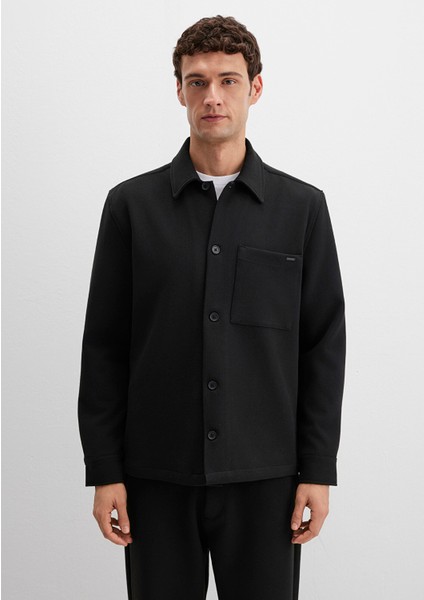 Cep Detaylı Siyah Gömlek 0211677-900 fırsatları