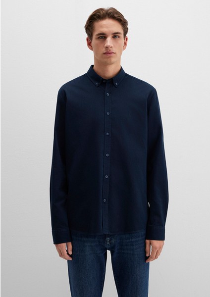 M Logo Nakışlı Lacivert Gömlek 0211192-70492 modelleri