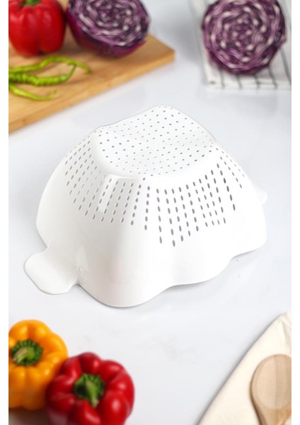 Akrilik Beyaz Makarna Süzgeçi & Sebze Meyve Süzgeçi fiyatları