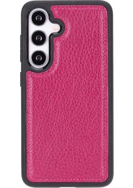 Samsung Galaxy S24 Plus Uyumlu Deri Arka Kapak Gül Kurusu