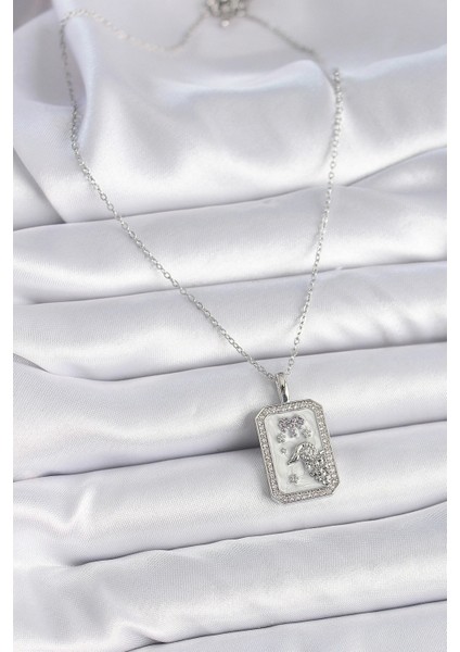 316L Çelik Gümüş Renk Zincir Koç Burcu Zirkon Taşlı Kadın Kolye fiyatları