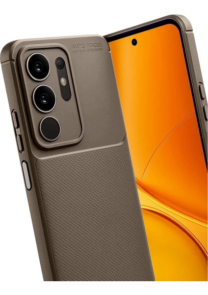 Vivo Y29 4g Auto Focus Karbon Kapak - Kahverengi fiyatları