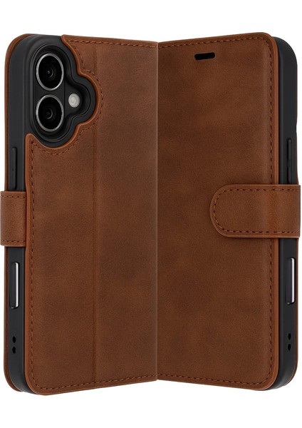 Apple Iphone 17 Trend S Plus Kapaklı Kılıf - Taba