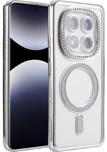 Xiaomi Redmi Note 14 Pro 5g Joke Simli Magneticsafe Kılıf - Gümüş