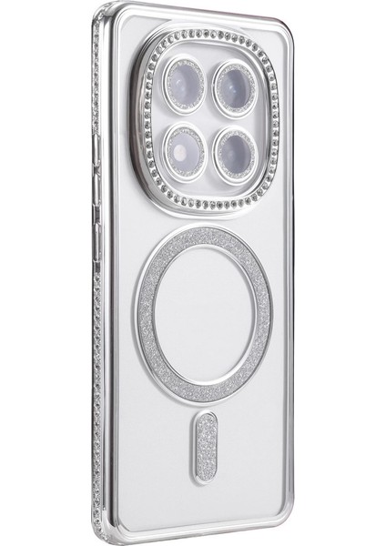 Xiaomi Redmi Note 14 Pro 5g Joke Simli Magneticsafe Kılıf - Gümüş modelleri