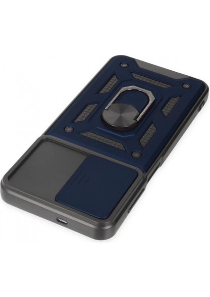 Samsung Galaxy A04S Kılıf Pars Lens Yüzüklü Silikon - Lacivert indirimleri