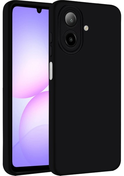 Samsung Galaxy A07 Nano Içi Kadife Silikon - Siyah