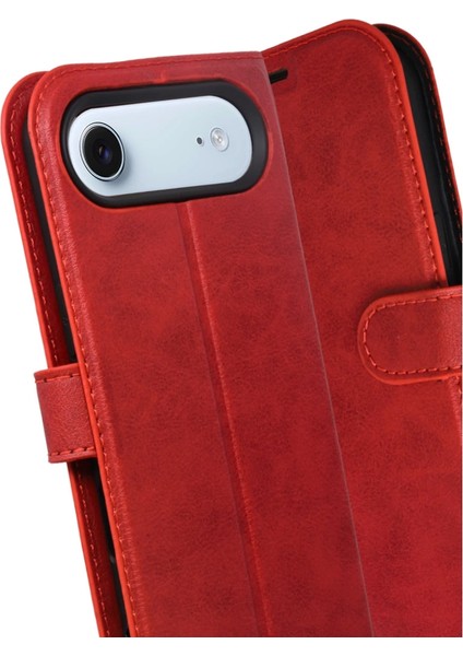 Apple Iphone 17 Air Trend S Plus Kapaklı Kılıf - Kırmızı modelleri