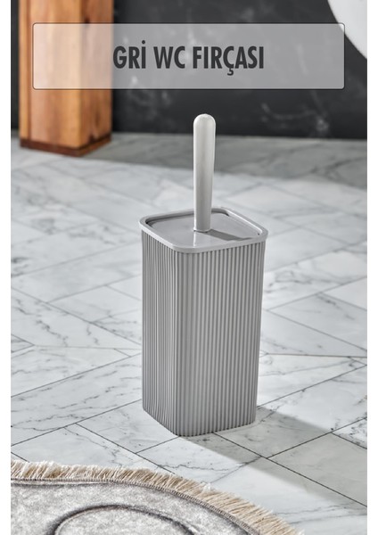 Wc Fırçası & Tuvalet Fırçası Gri 2 Parça
