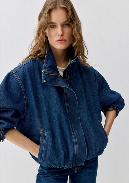 Mira Dark Blue Icon Bomber Jean Ceket 1121058-A3354 modelleri