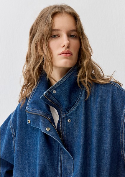 Mira Dark Blue Icon Bomber Jean Ceket 1121058-A3354 indirimleri