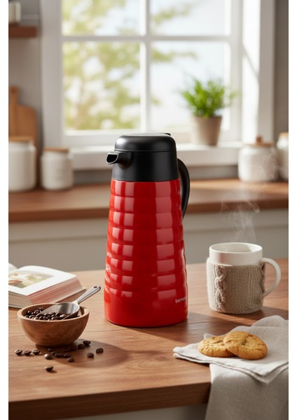 Nora 2 Litre Çelik Termos Kırmızı
