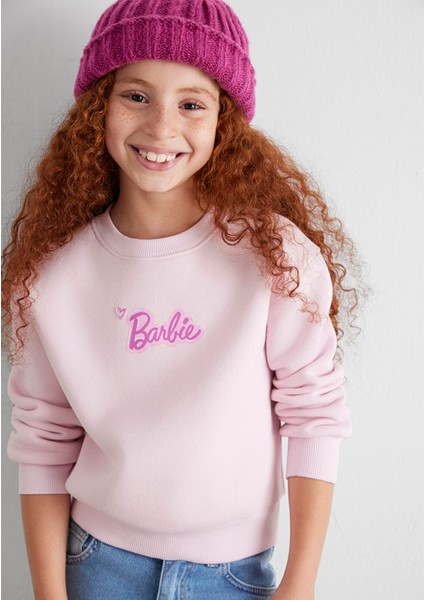 Barbie Baskılı Pembe Sweatshirt 7S10185-71007