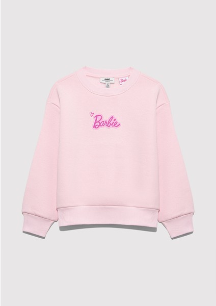 Barbie Baskılı Pembe Sweatshirt 7S10185-71007 fırsatları