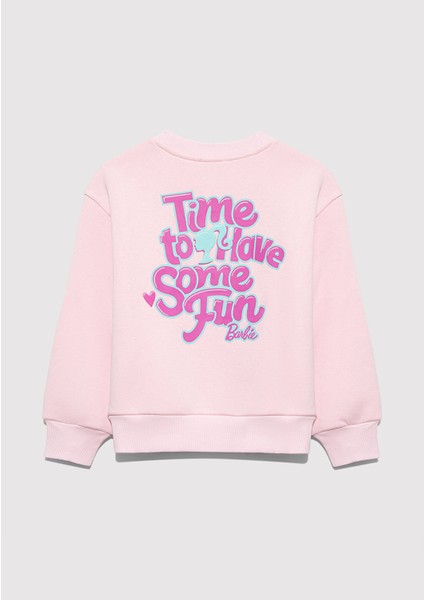 Barbie Baskılı Pembe Sweatshirt 7S10185-71007 indirimleri
