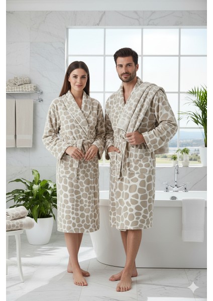 Sandra Aile Gold Bornoz Seti Gri-Bej