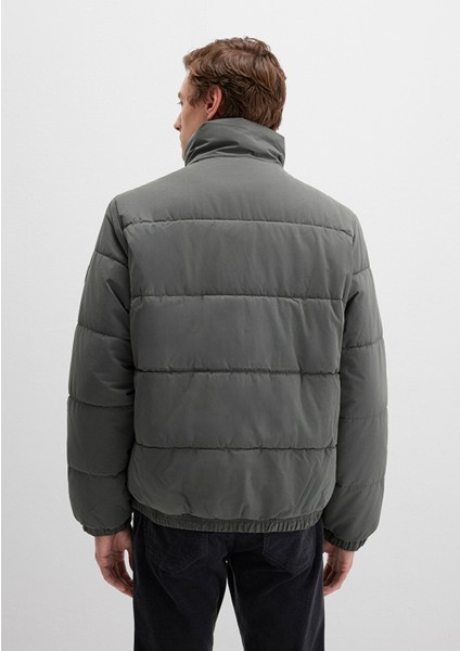 Dik Yaka Haki Şişme Mont 0110470-71598 indirimleri