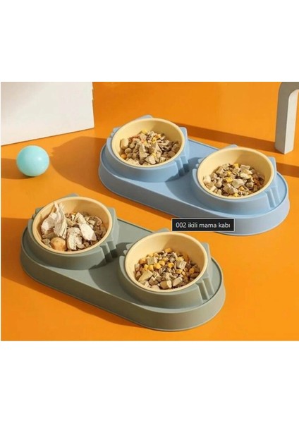Buğz Mikopet Çift Bölmeli Mama ve Su Kabı