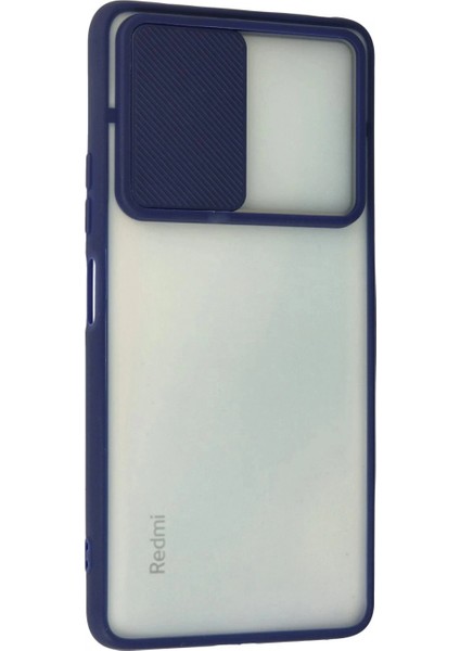 Xiaomi Redmi Note 10 Pro Kılıf Palm Buzlu Kamera Sürgülü Silikon - Lacivert modelleri