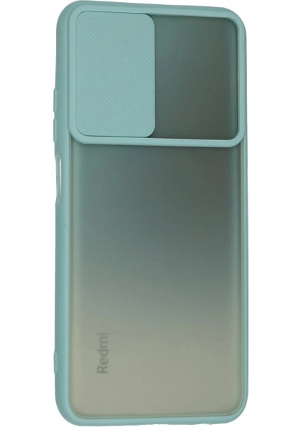 Xiaomi Redmi Note 10 Kılıf Palm Buzlu Kamera Sürgülü Silikon - Turkuaz modelleri
