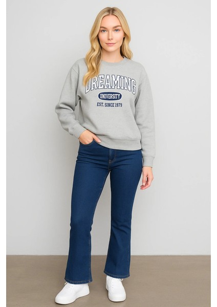 Yüksek Bel Lacivert Kadın Ispanyol Paça Kot Pantolon – Esnek Denim Kumaş, Slim Üst Flare Alt Kalıp, Retro Modern Fit Jean fırsatları