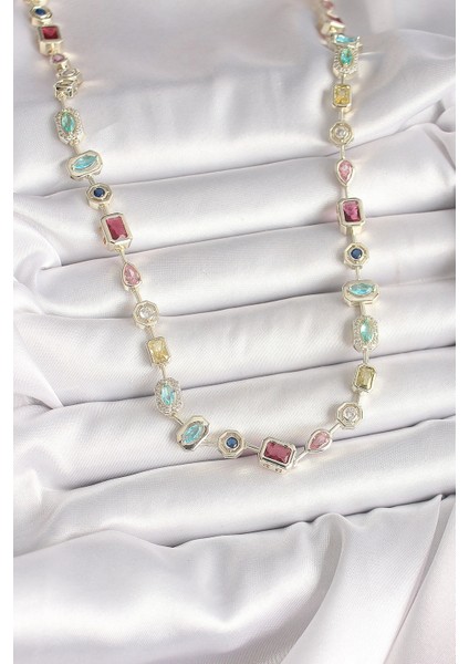 Pirinç Gold Renk Zirkon Taşlı Vıp Seri Kadın Kolye fiyatları