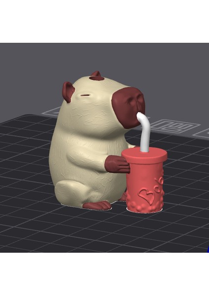 Kapibara Boba Anahtarlık