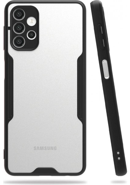 Samsung Galaxy A72 Kılıf Platin Silikon - Siyah