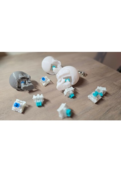 Kafatası Anahtarlık Fidget Clicker - Eğlenceli Çene Tıklama Sesi fiyatları