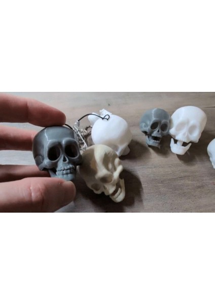 Kafatası Anahtarlık Fidget Clicker - Eğlenceli Çene Tıklama Sesi modelleri