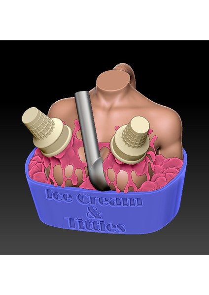Dondurma ve Meme Anahtarlığı
