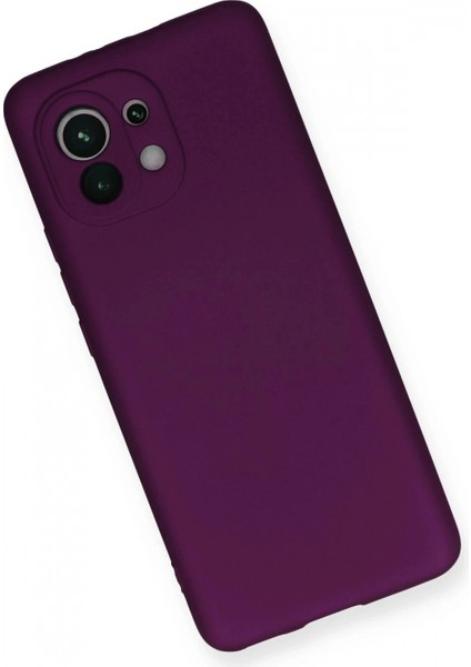 Xiaomi Mi 11 Kılıf First Silikon - Mürdüm modelleri