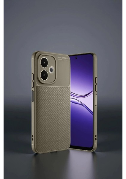 Oppo A5 Pro 4g Kılıf Auto Focus Karbon Kapak - Kahverengi indirimleri
