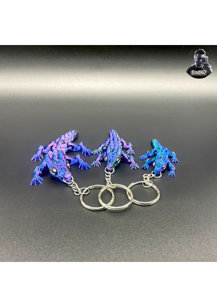 Baby Bull Dragon Anahtarlık - Flexi - Yerinde Baskı - Desteksiz - Fantazi