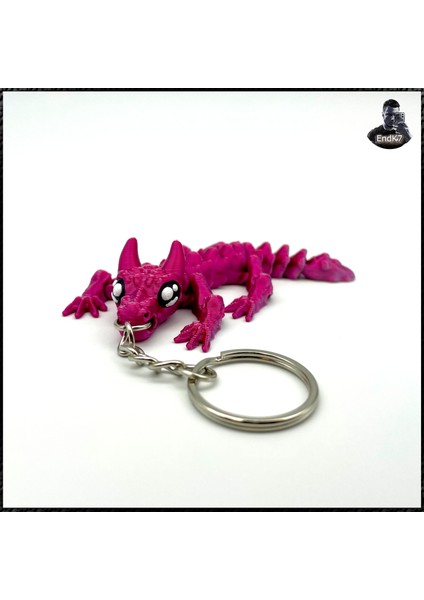 Baby Bull Dragon Anahtarlık - Flexi - Yerinde Baskı - Desteksiz - Fantazi modelleri