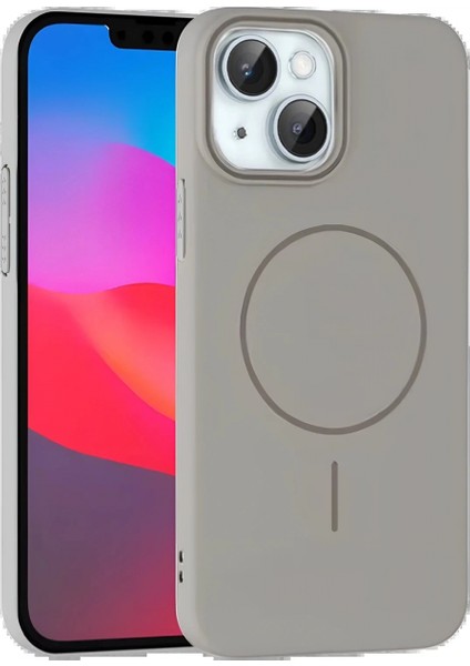 iPhone 15 Plus Broş Magsafe Kapak - Titan Gri