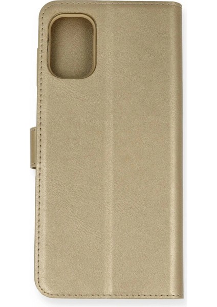 Samsung Galaxy M51 Trend S Plus Kapaklı Kılıf - Gold modelleri