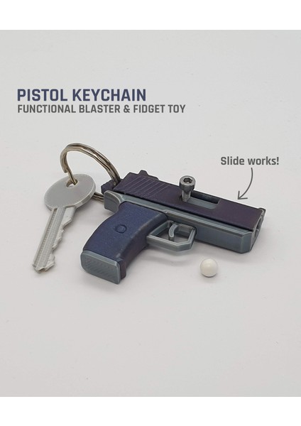 Tabanca Anahtarlık — Fonksiyonel Püskürtücü ve Kıpırdayan Oyuncak fiyatları